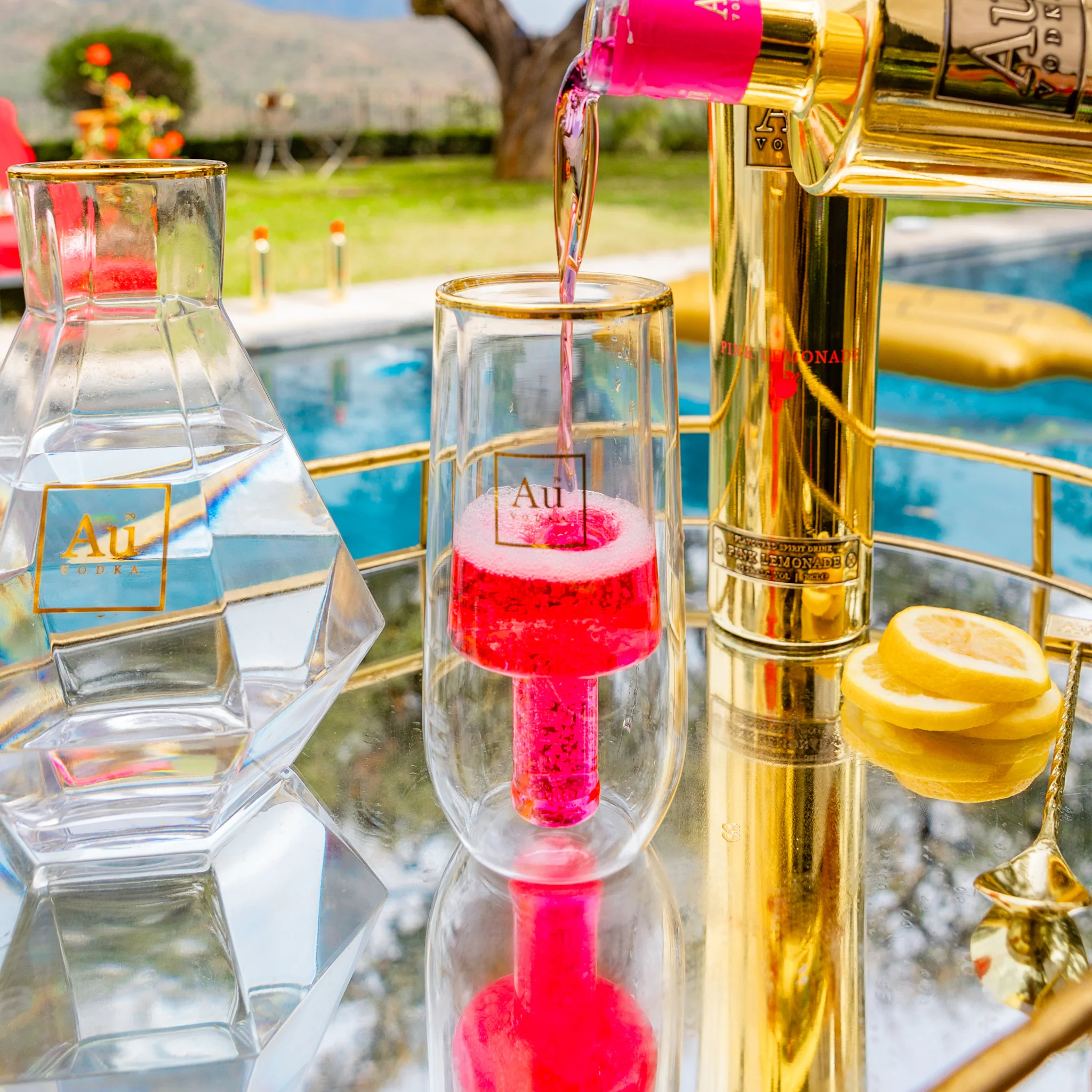 Au Double Wall Bottle Glass - Image 2