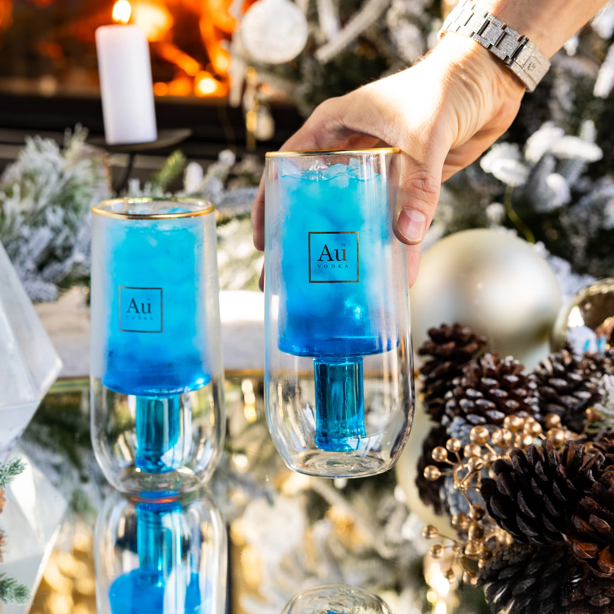 Au Double Wall Bottle Glass - Image 9