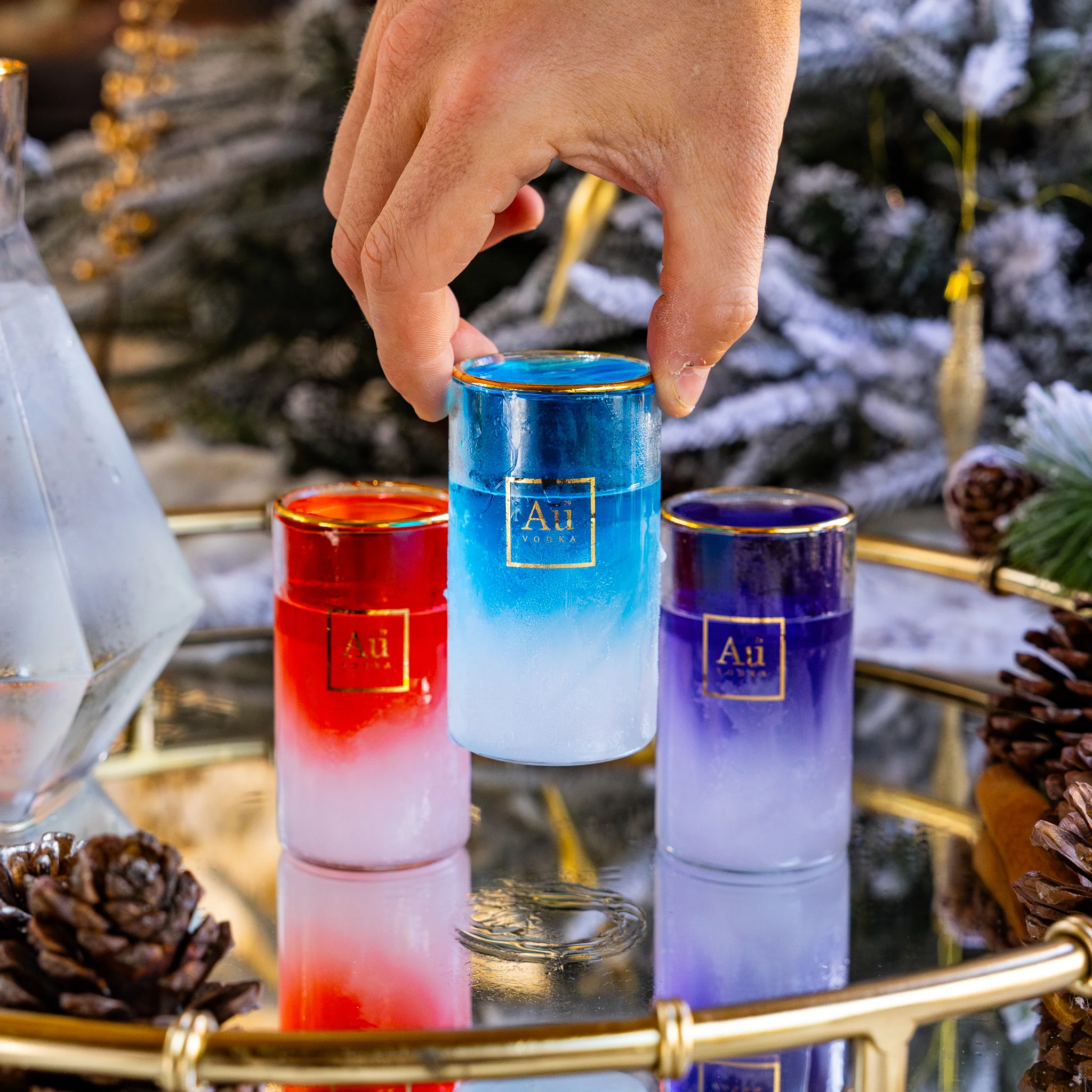 Au Frosted Shot Glass - Image 11