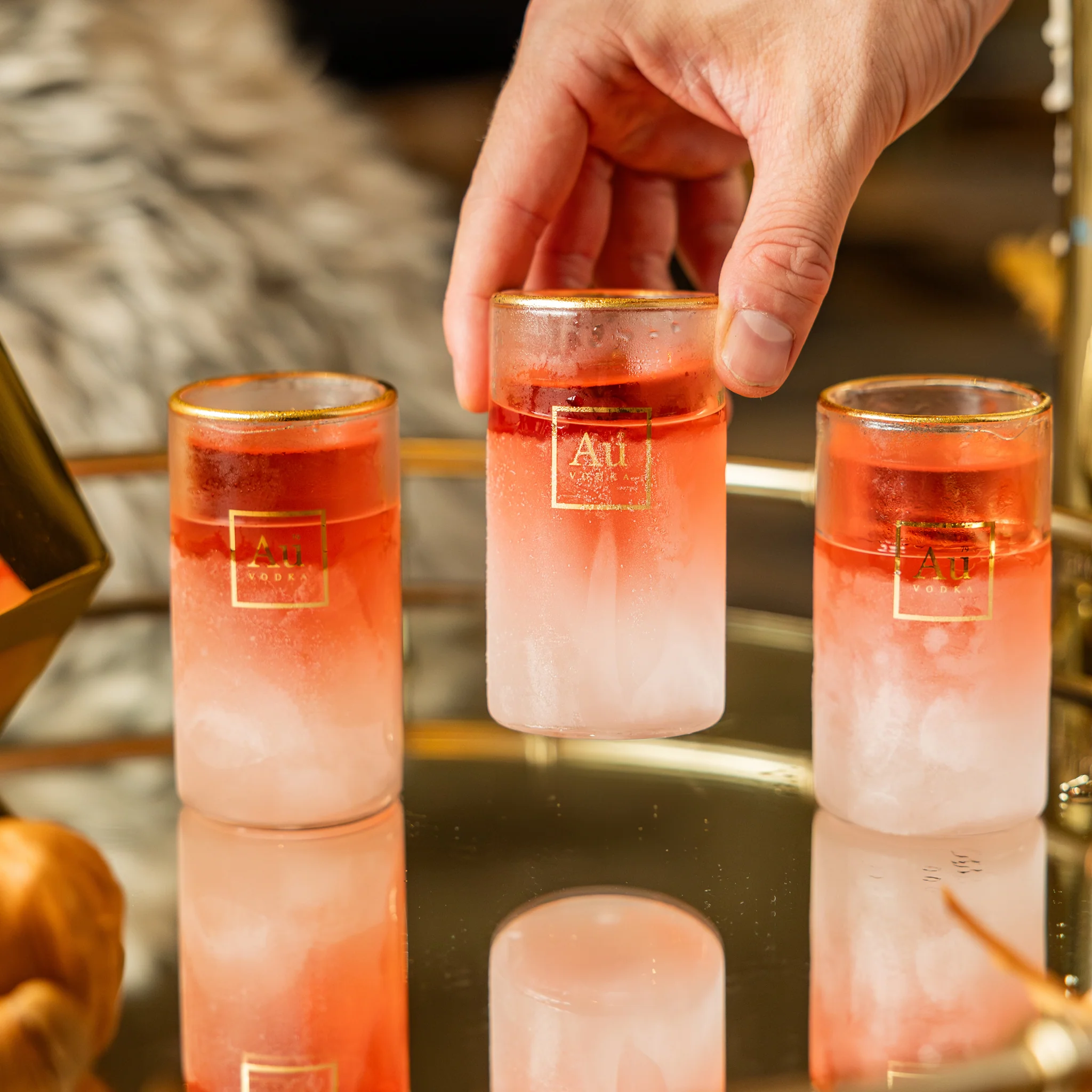 Au Frosted Shot Glass - Image 8