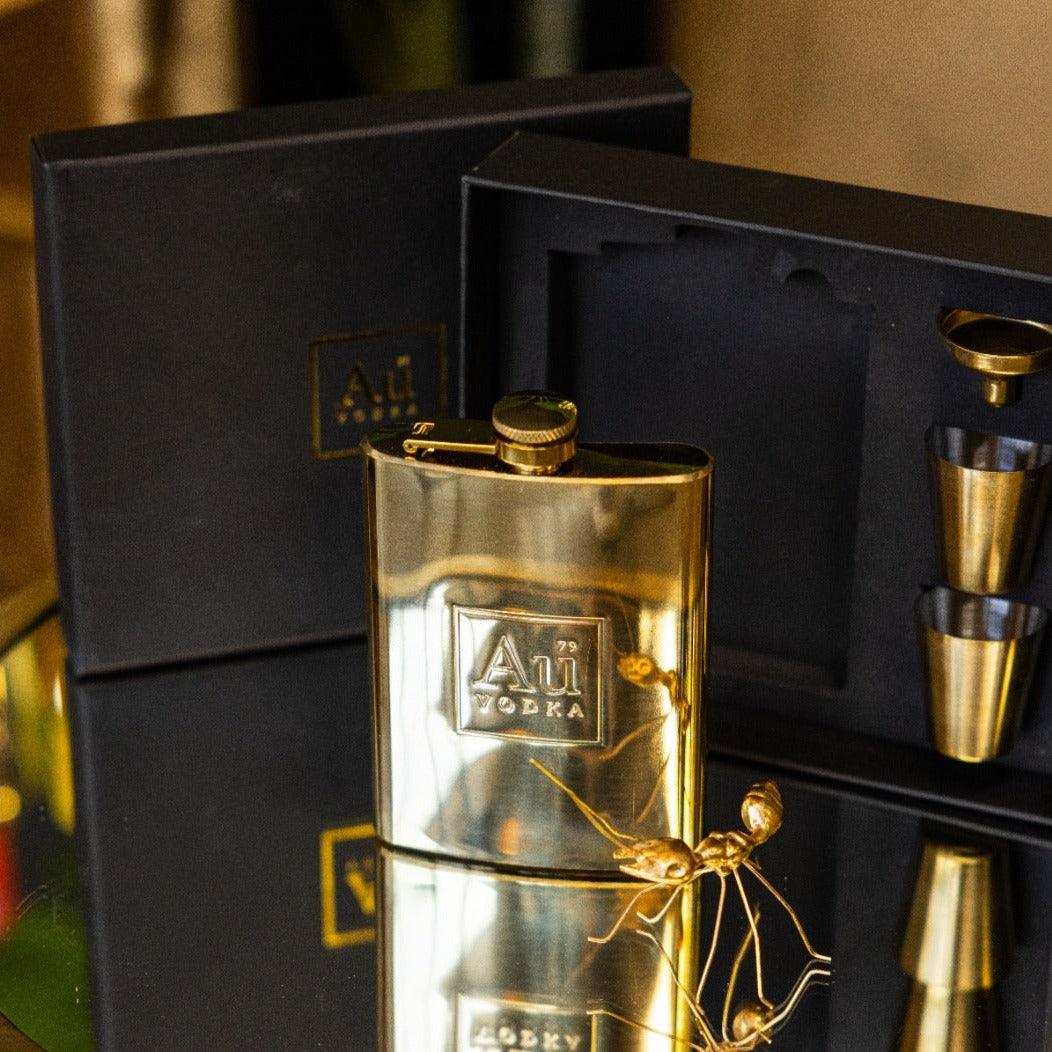 Au Gold Hip Flask - Image 10