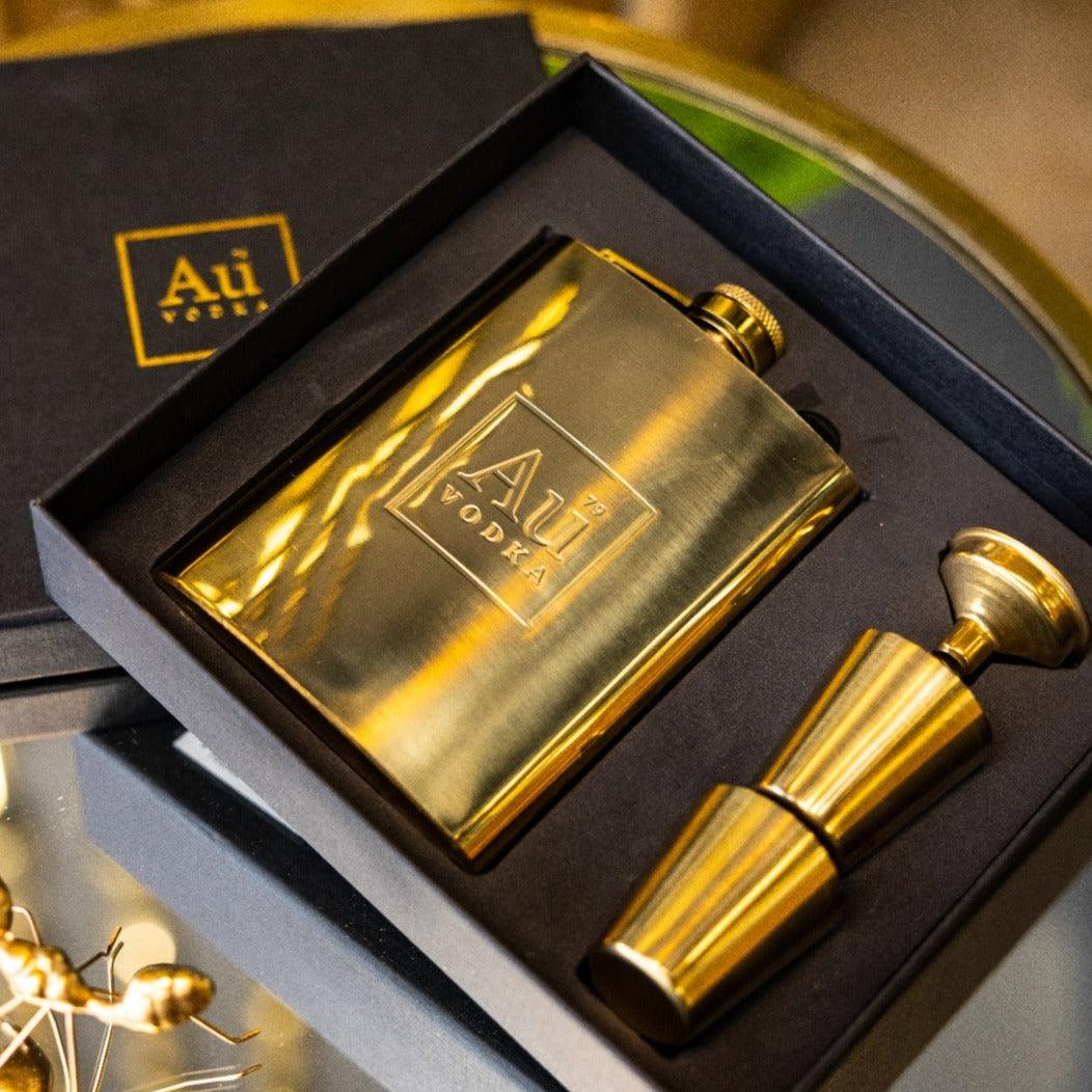 Au Gold Hip Flask - Image 8