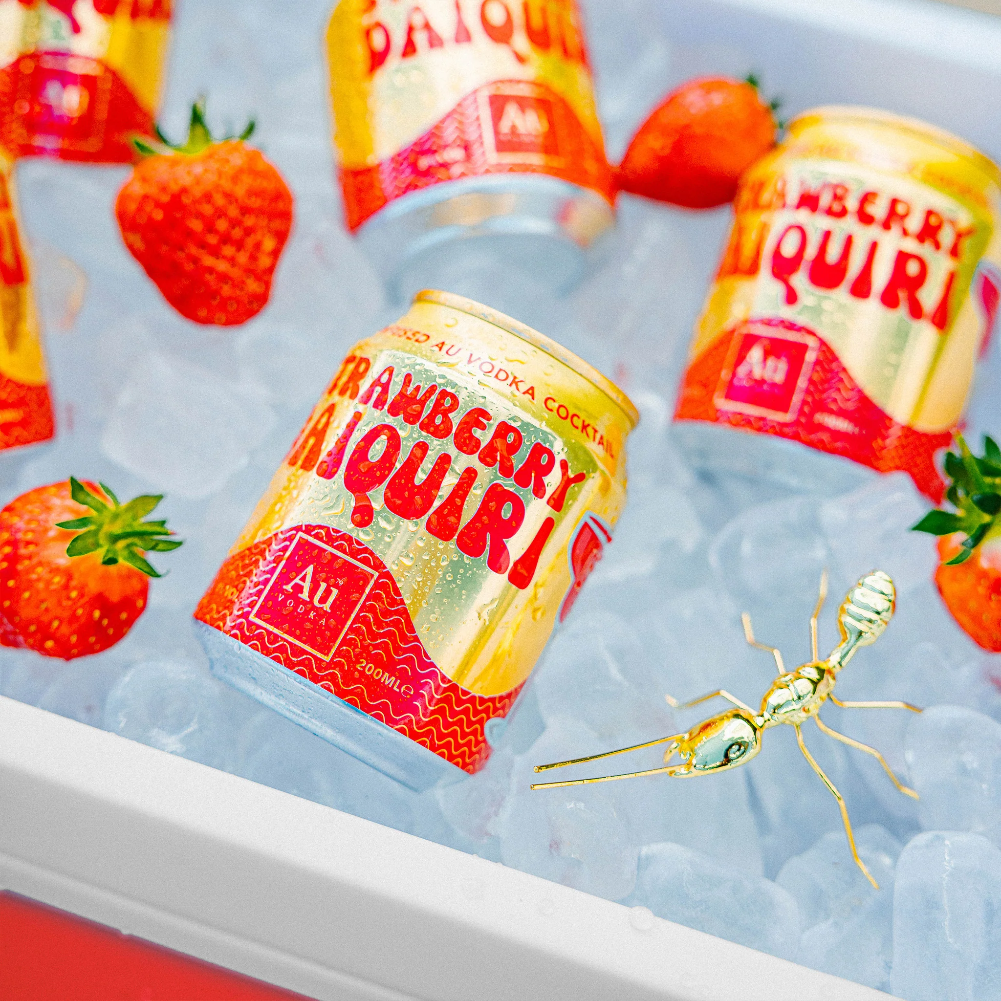 Au Vodka Strawberry Daiquiri Cocktail Cans - 12 Pack - Image 6