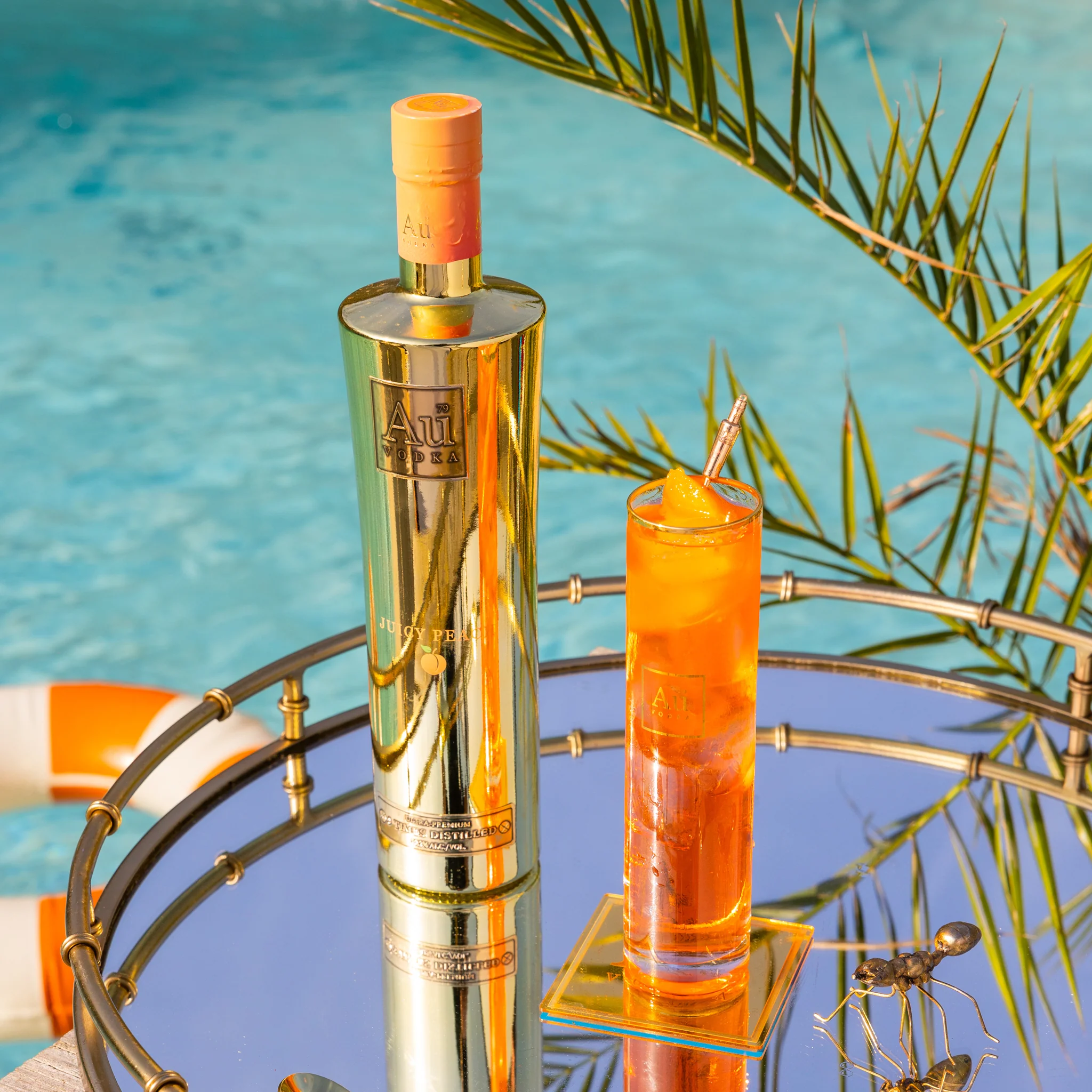 Au Vodka 70cl & Highrise Glass - Image 3
