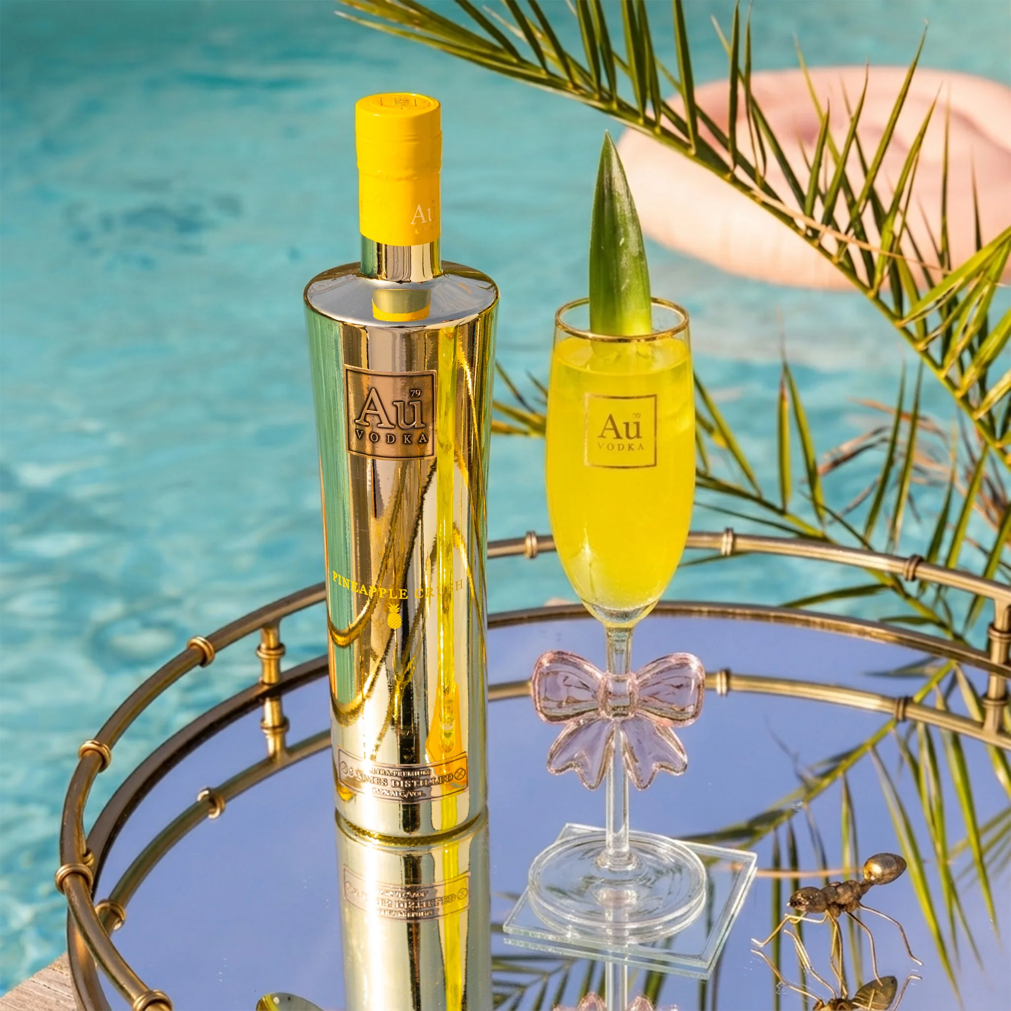 Au Vodka 70cl & Ribbon Glass - Image 2