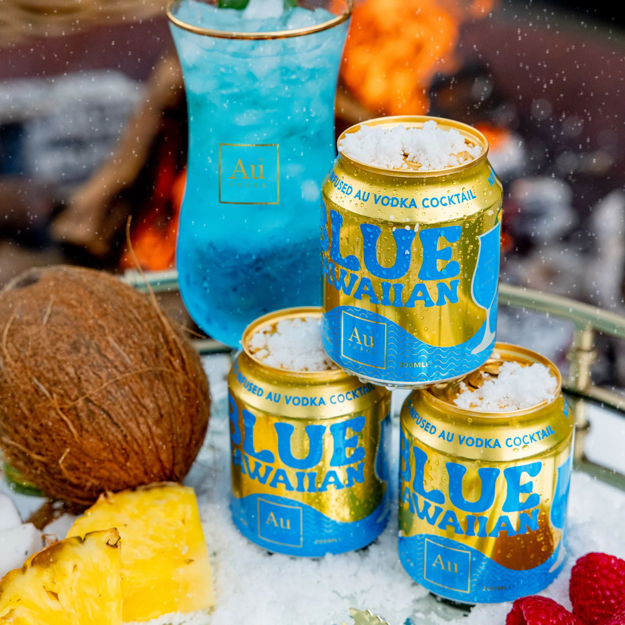 Au Vodka Blue Hawaiian Cocktail Cans - 12 Pack - Image 8
