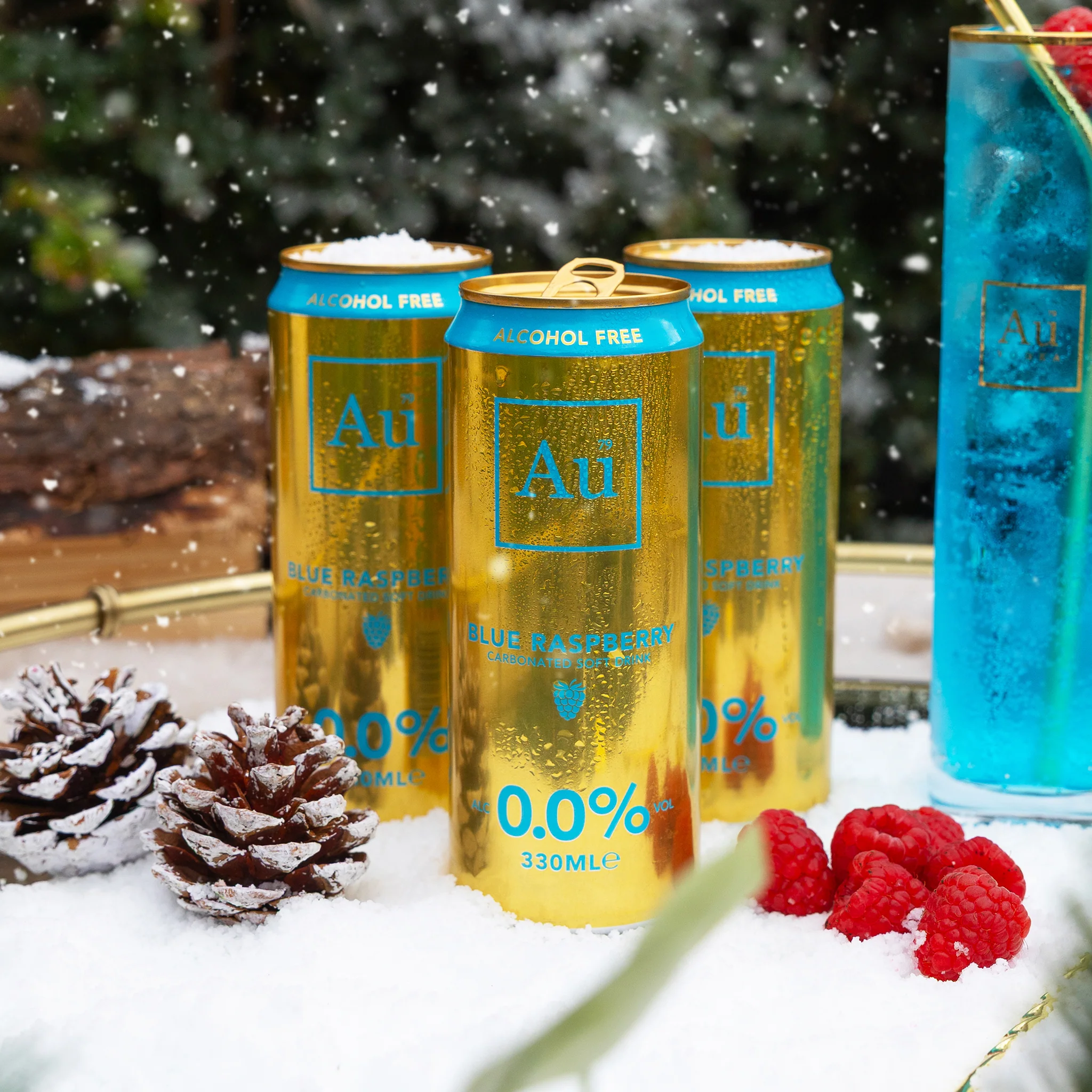 Au Vodka Blue Raspberry 0% Cans - 12 Pack - Image 3