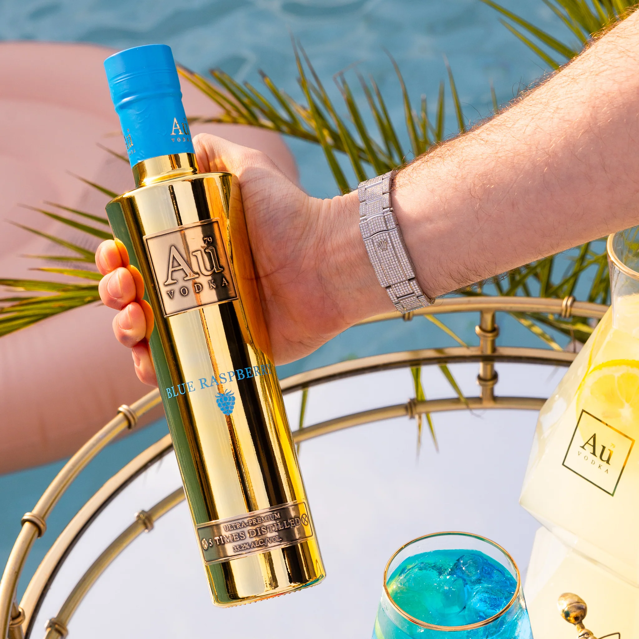 Au Vodka Blue Raspberry 35cl
