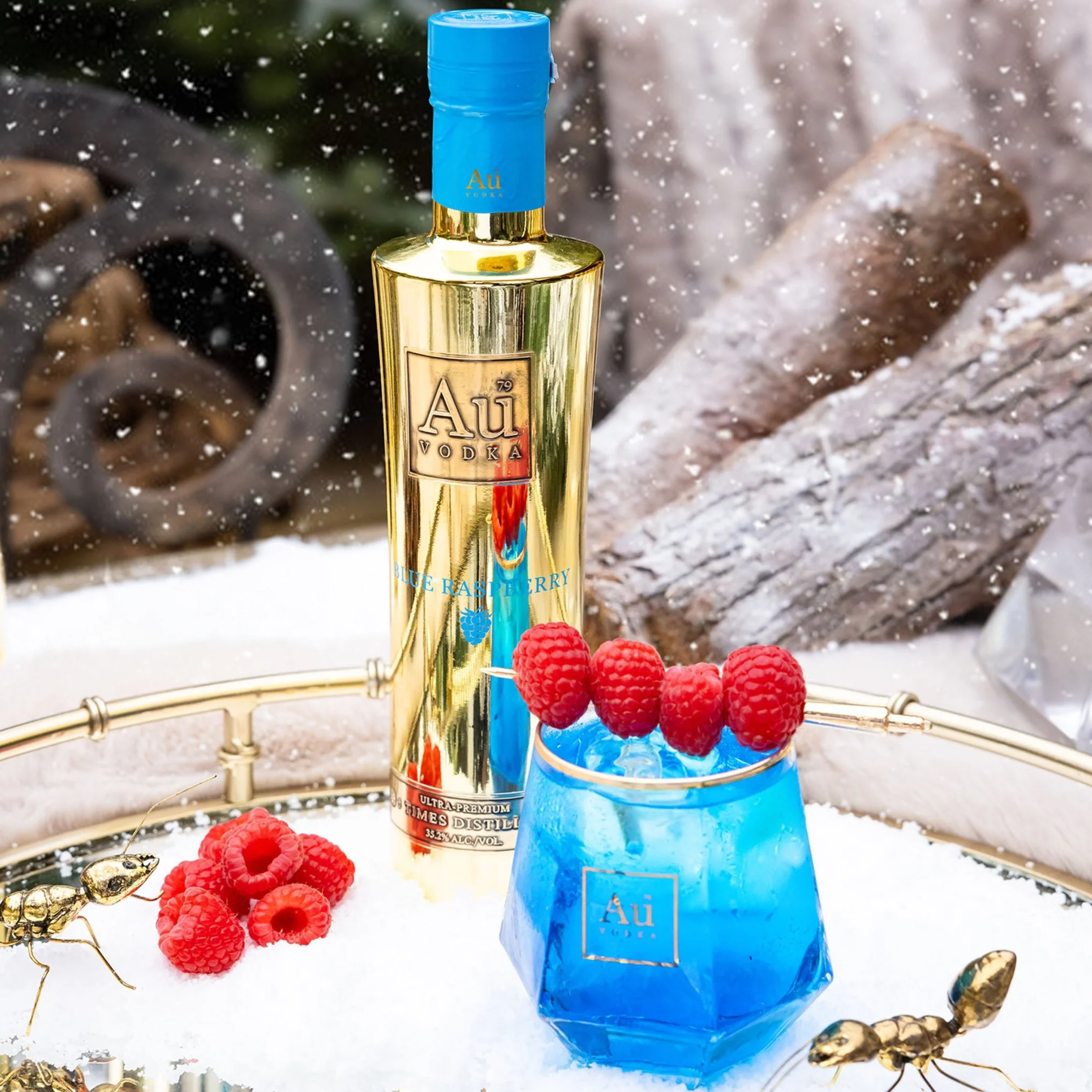 Au Vodka Blue Raspberry 35cl - Image 2