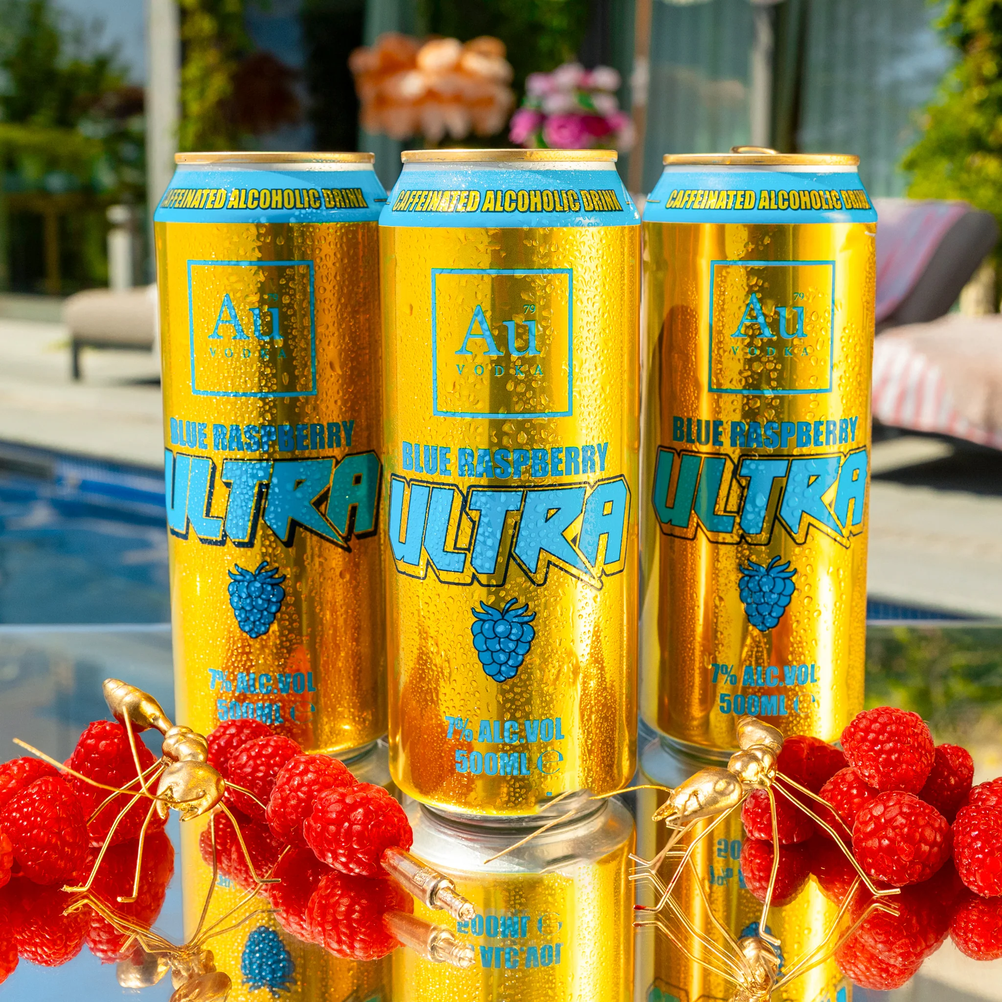 Au Vodka Blue Raspberry Ultra Cans - 12 Pack - Image 3