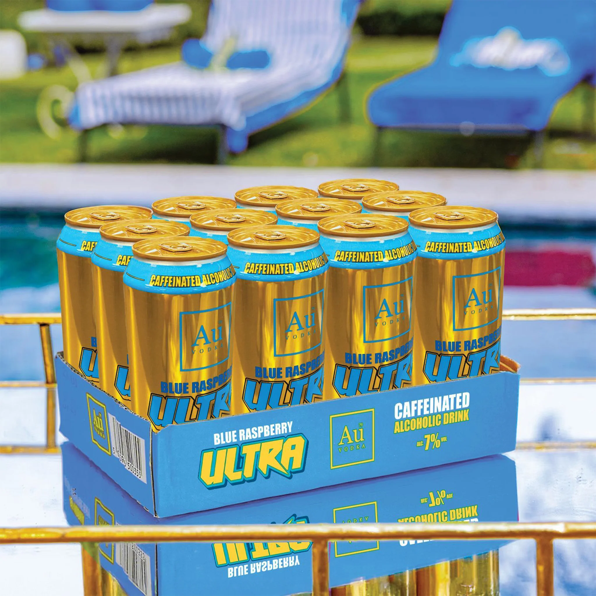 Au Vodka Blue Raspberry Ultra Cans - 12 Pack - Image 4