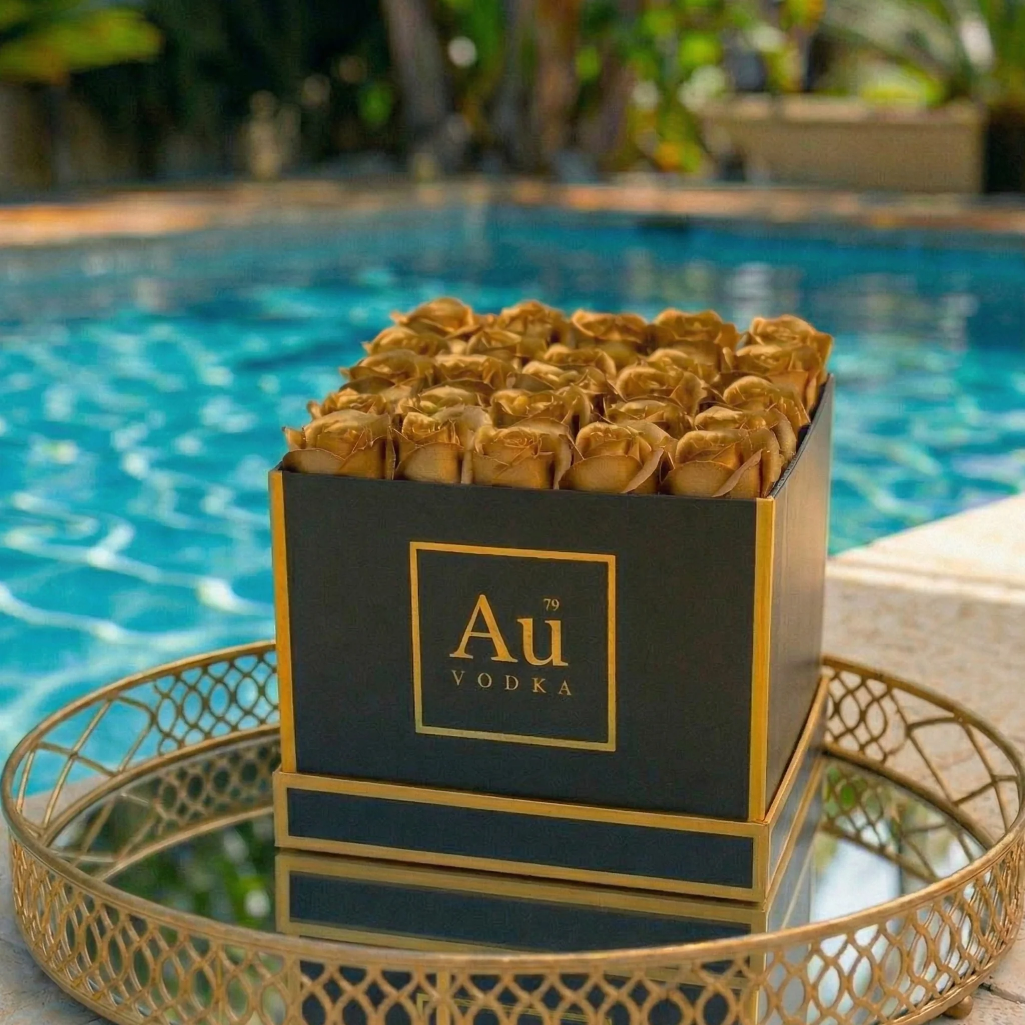 Au Vodka Gold Roses Gift Box