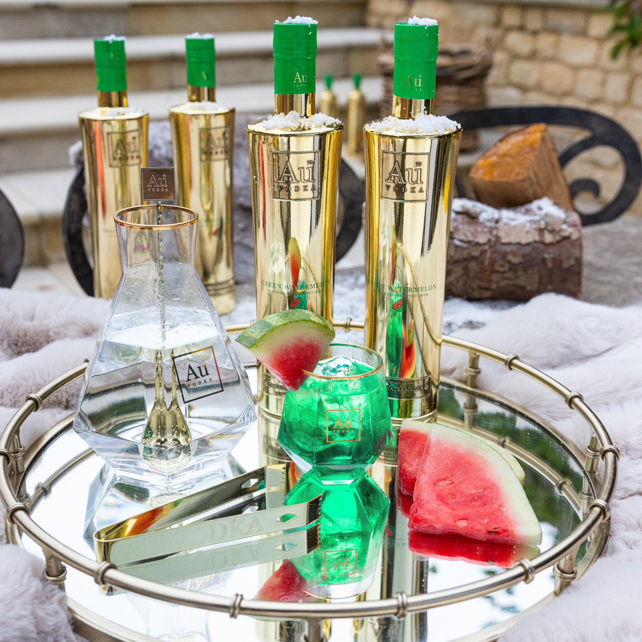 Au Vodka Green Watermelon 70cl - Image 5