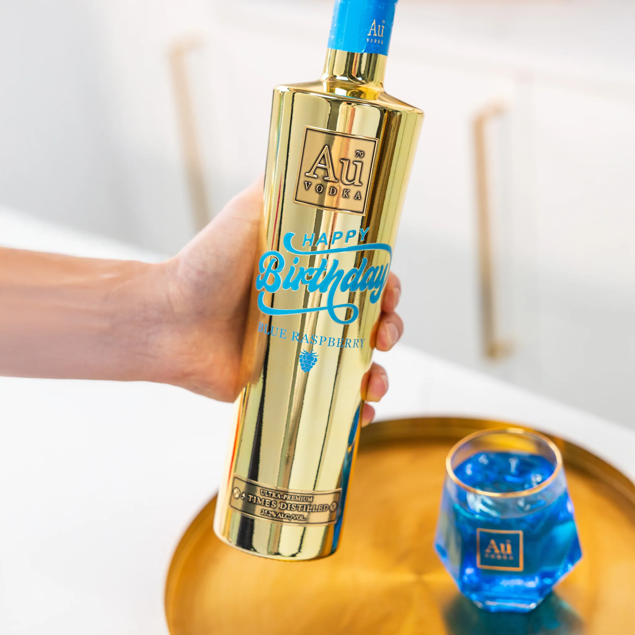 Au Vodka Happy Birthday Print Bottle - Image 6