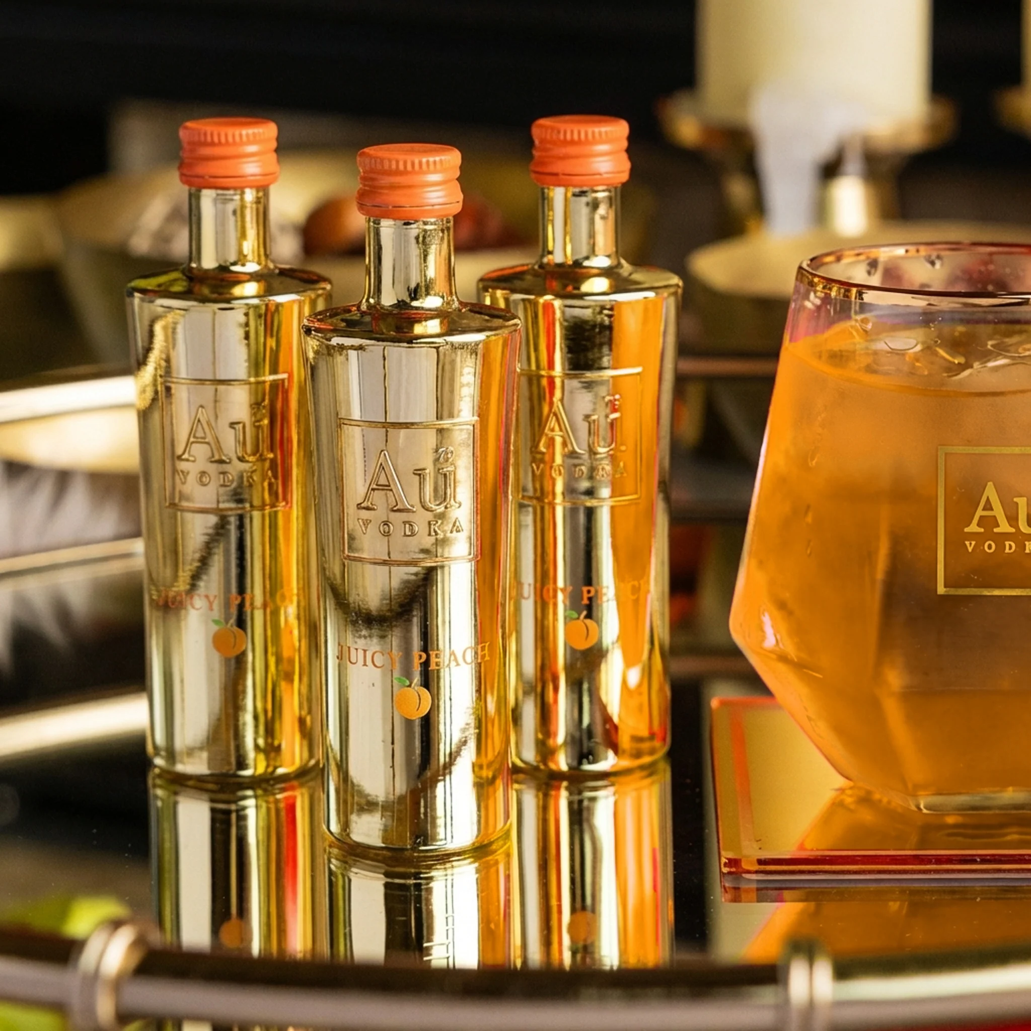 Au Vodka Juicy Peach Miniature 5cl - Image 3