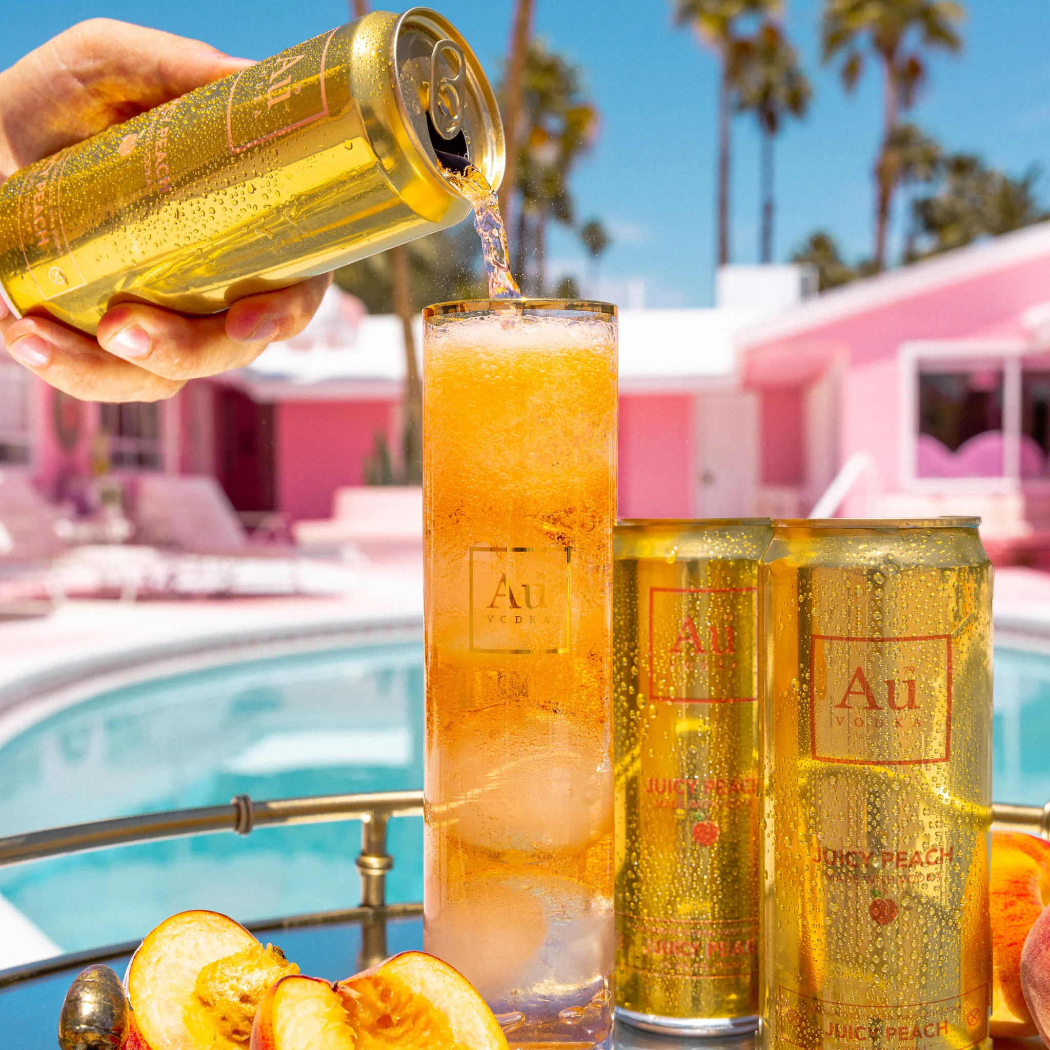 Au Vodka Juicy Peach Pre-Mixed Cans - 12 Pack - Image 5