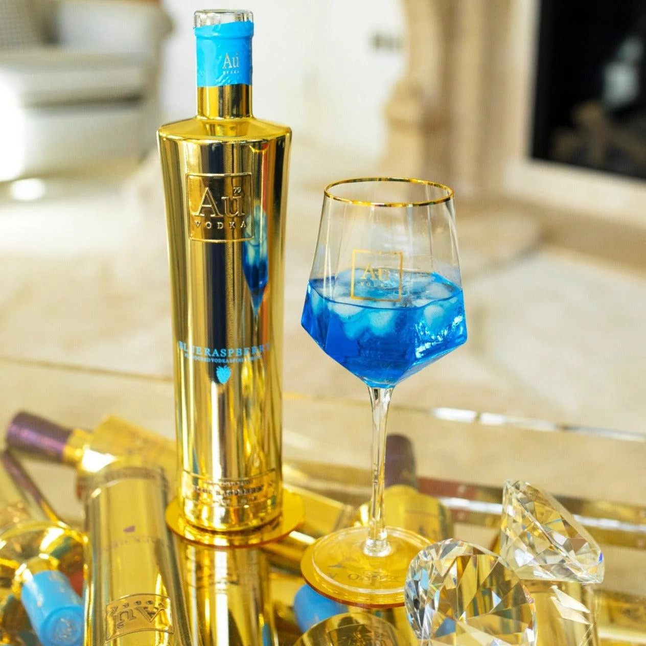 Au Long Stem Diamond Cut Glass - Image 11