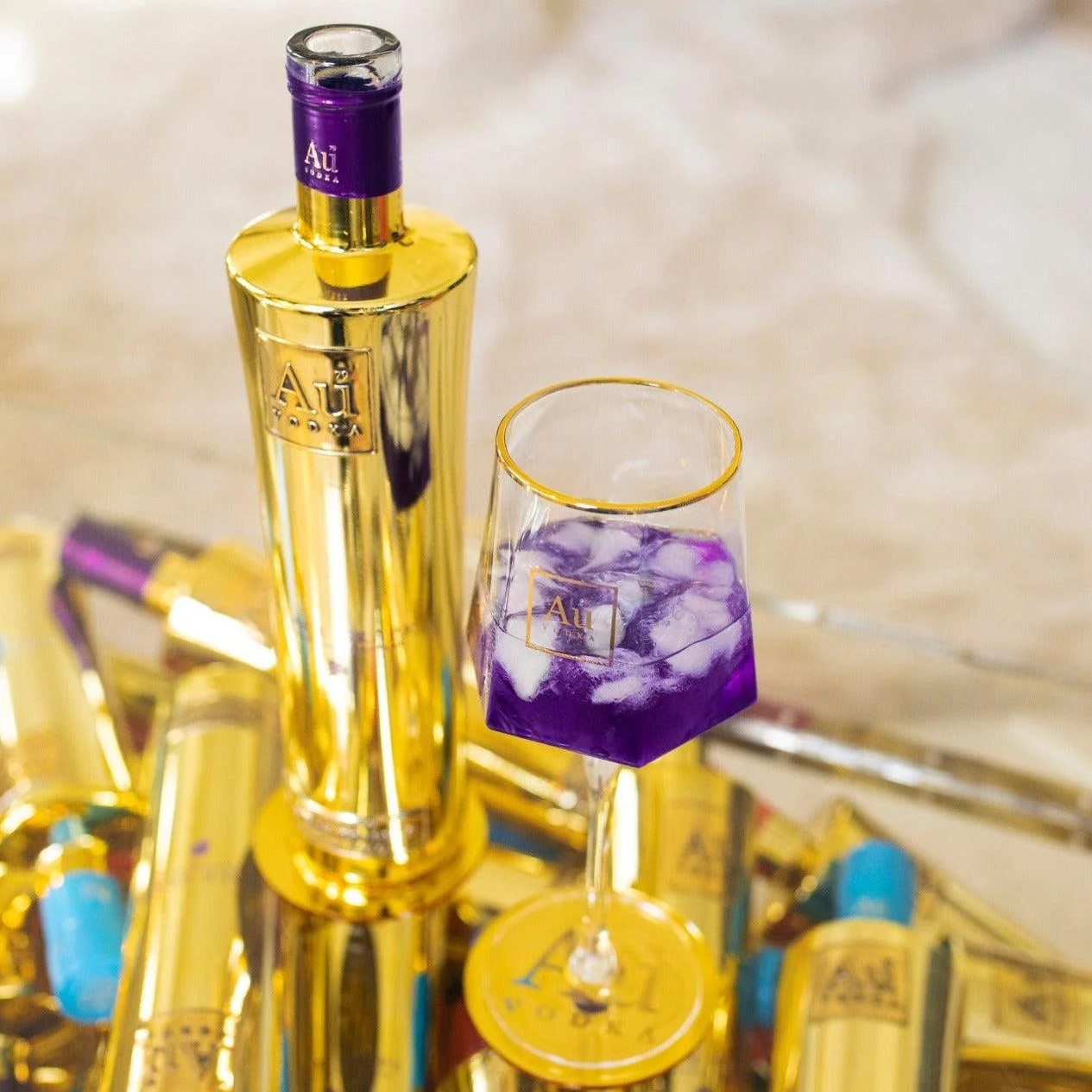 Au Long Stem Diamond Cut Glass - Image 12