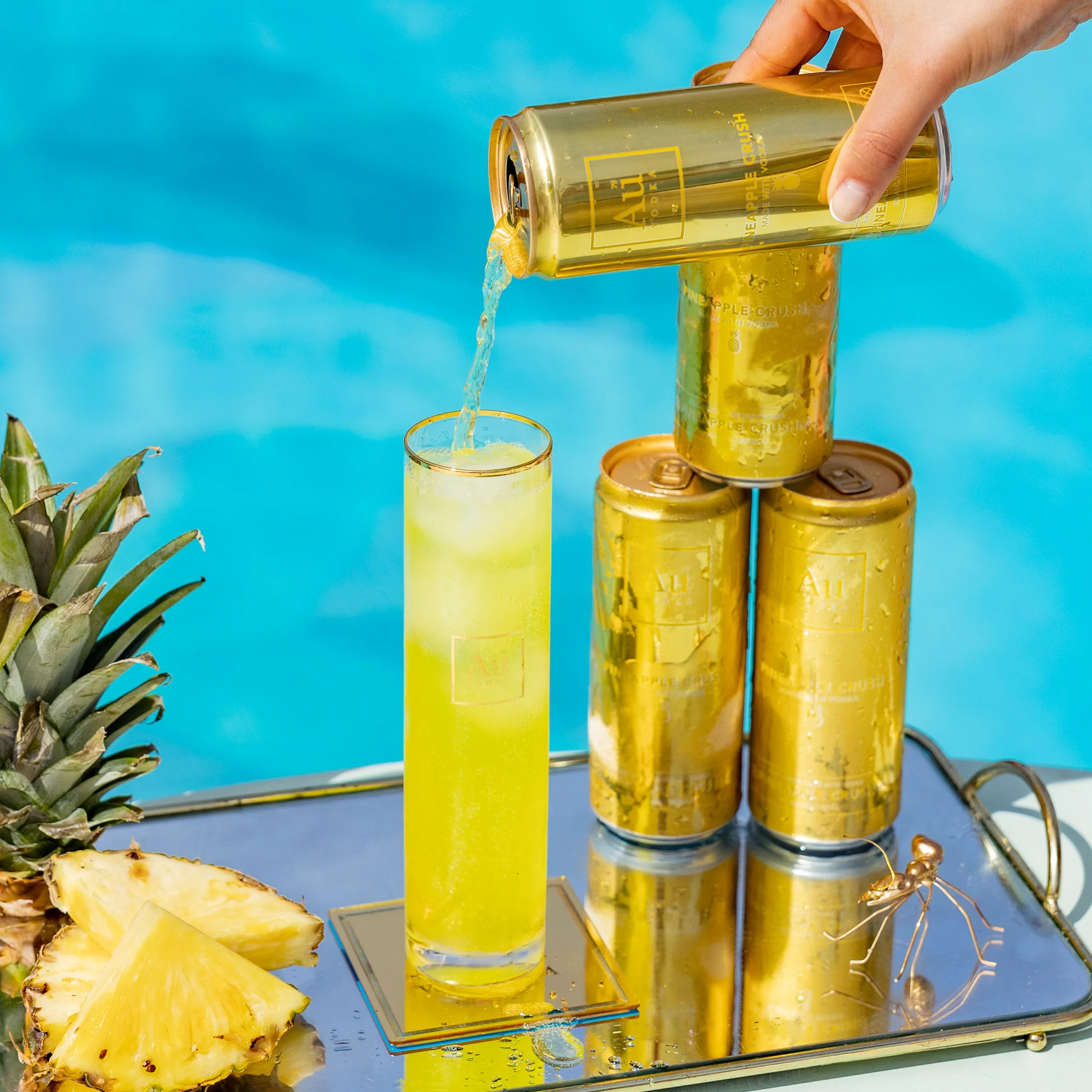 Au Vodka VIP Pineapple Crush Pre-Mixed Cans - 12 Pack - Image 4