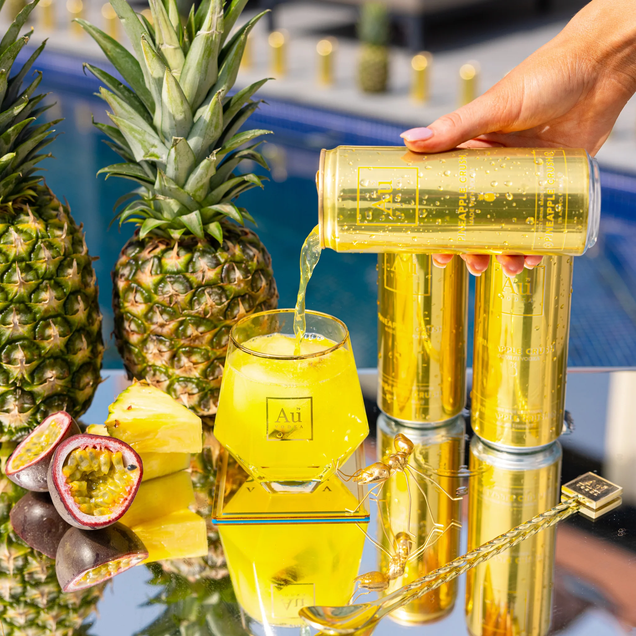 Au Vodka VIP Pineapple Crush Pre-Mixed Cans - 12 Pack - Image 3
