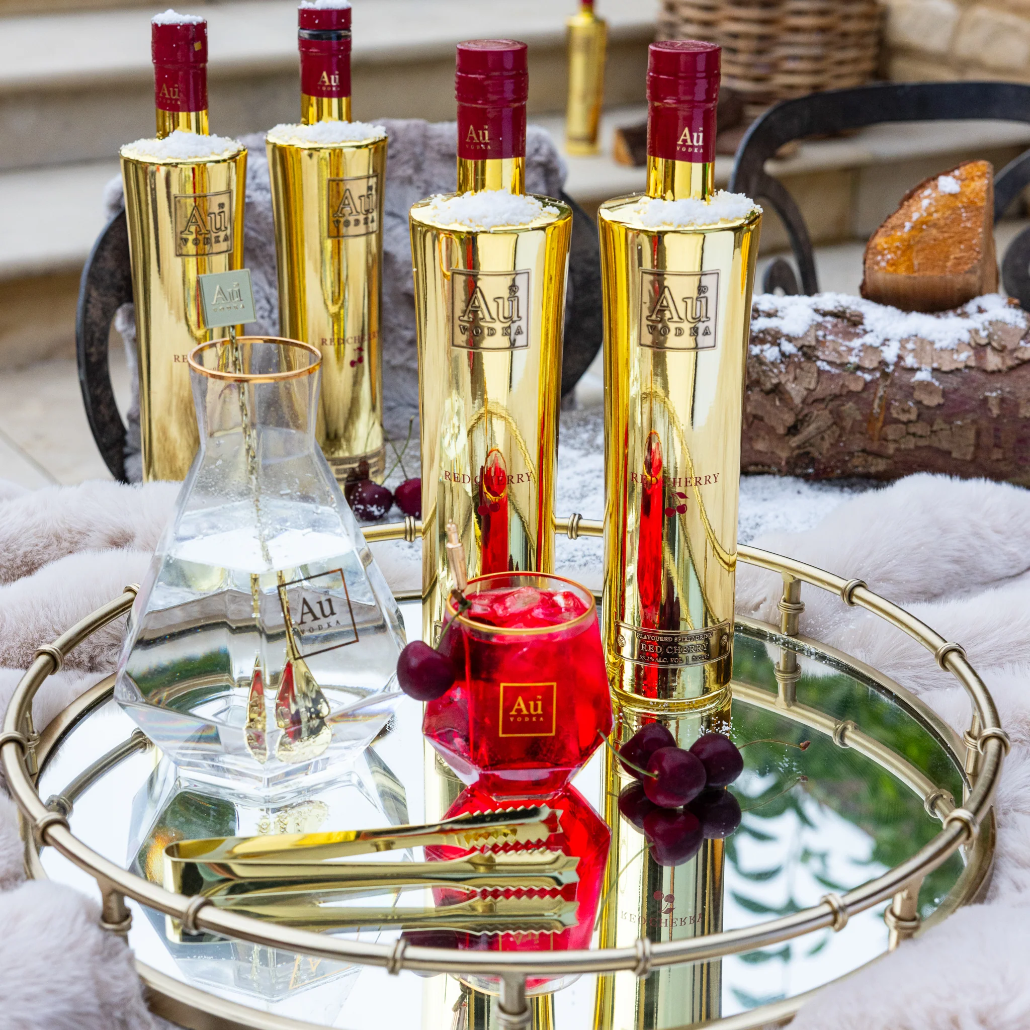 Au Vodka Red Cherry 70cl - Image 3