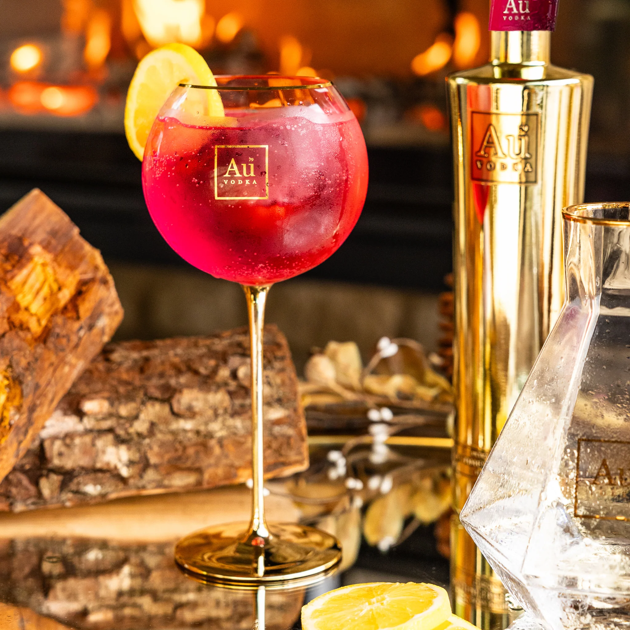 Au Vodka Red Cherry 70cl & Any Glass - Image 13