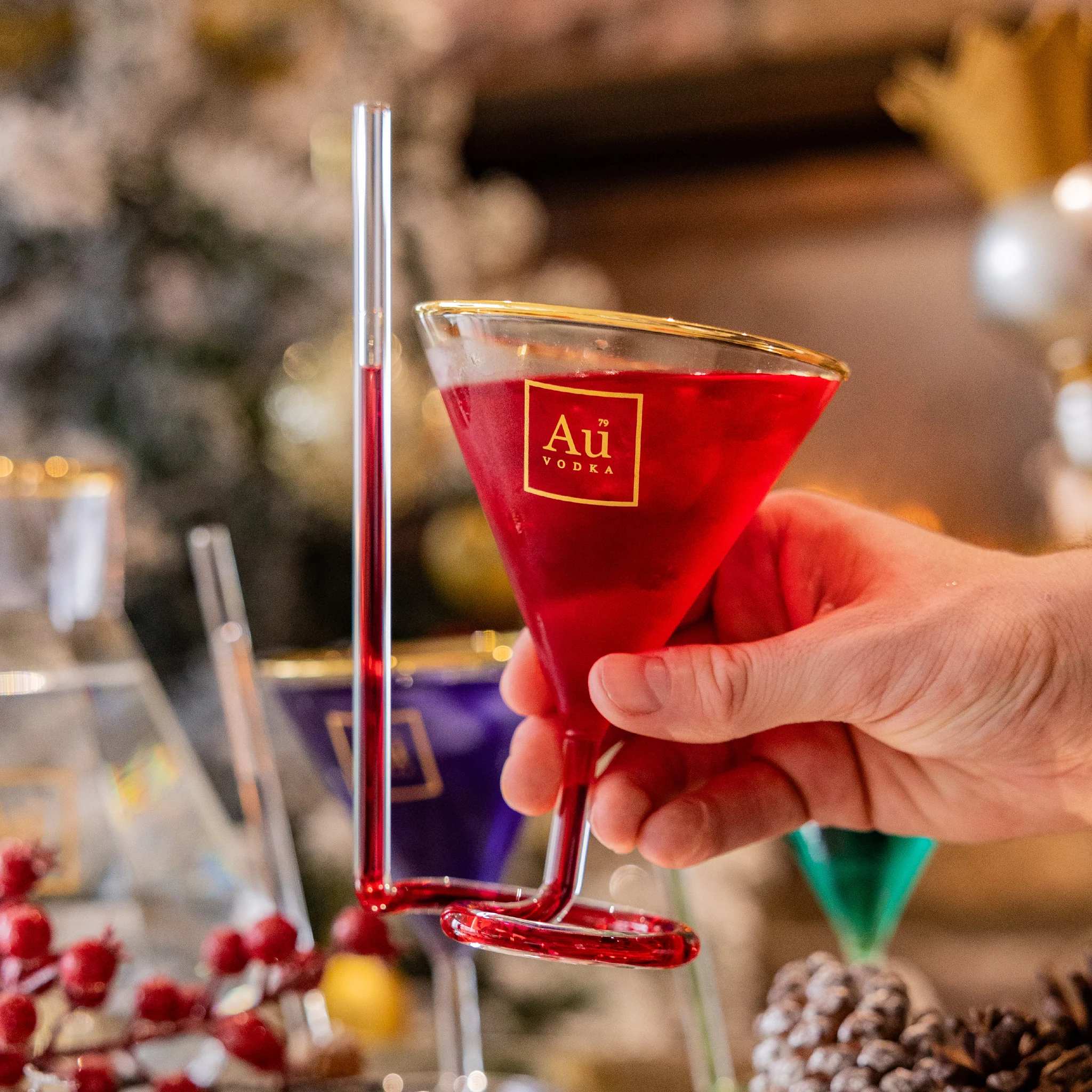 Au Vodka Red Cherry 70cl & Any Glass - Image 7
