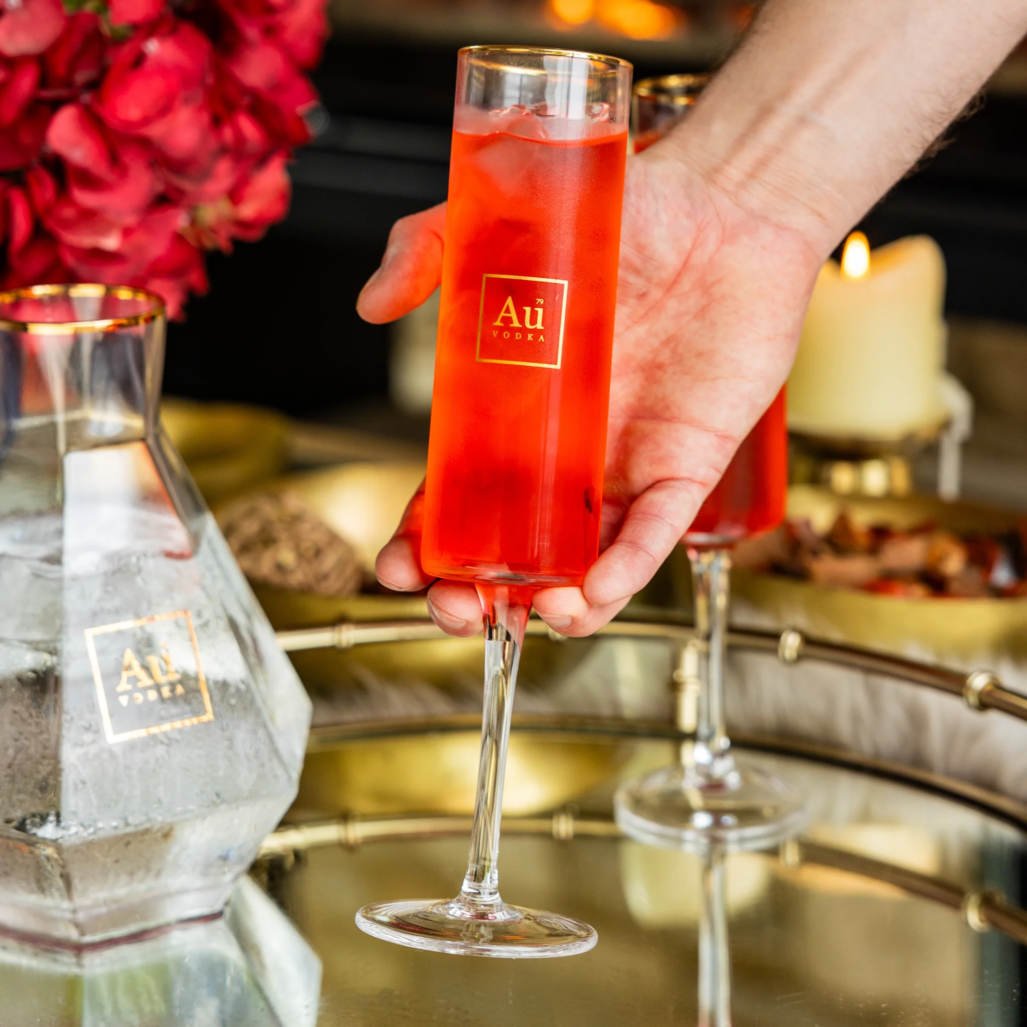 Au Vodka Red Cherry 70cl & Any Glass - Image 8