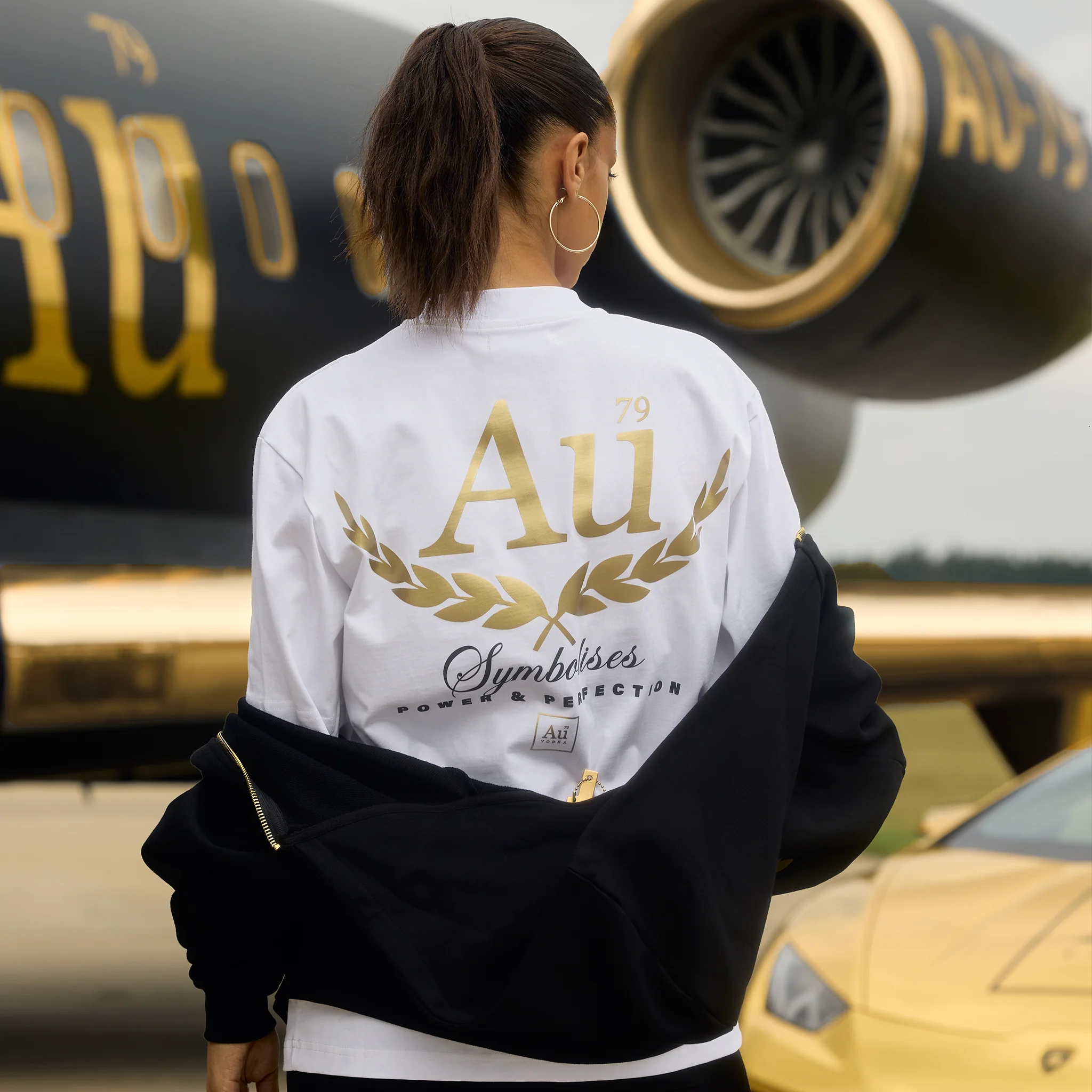 Au Vodka Signature T-Shirt - White - Image 4