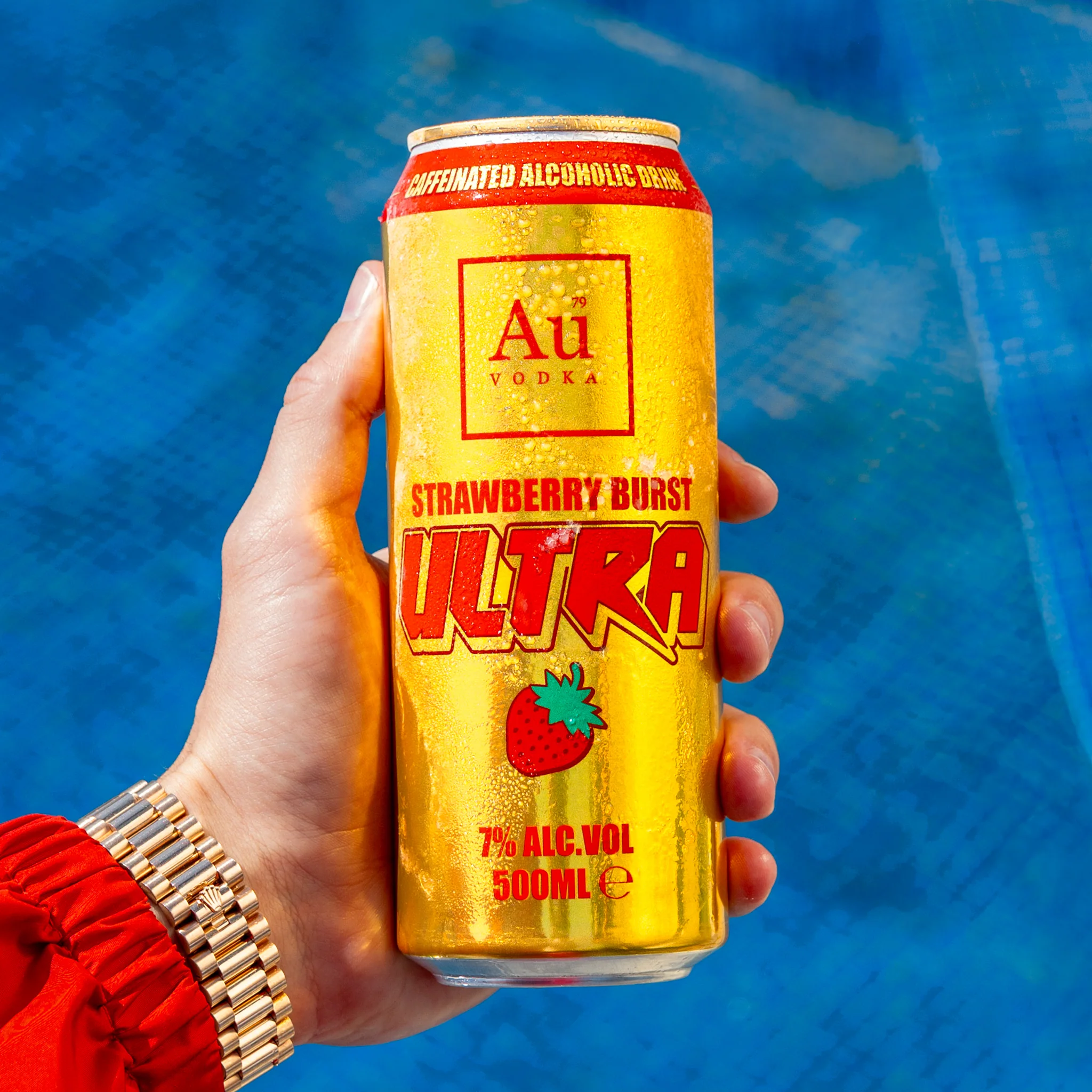 Au Vodka Strawberry Burst Ultra Cans - 12 Pack - Image 3