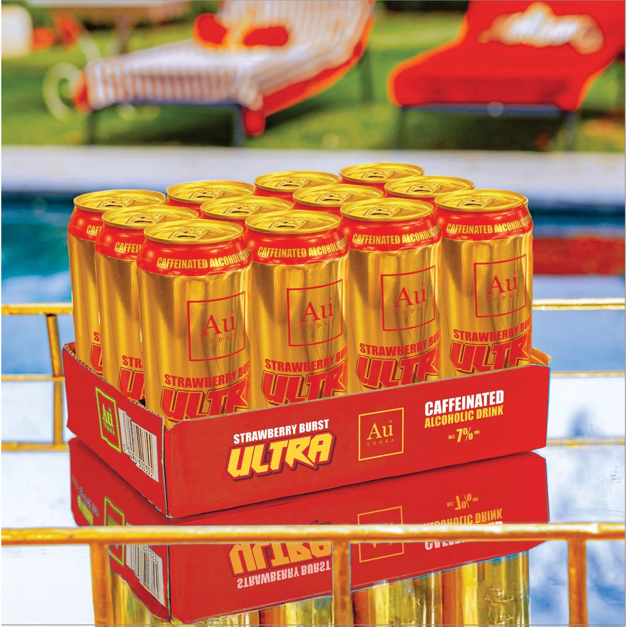 Au Vodka Strawberry Burst Ultra Cans - 12 Pack - Image 4