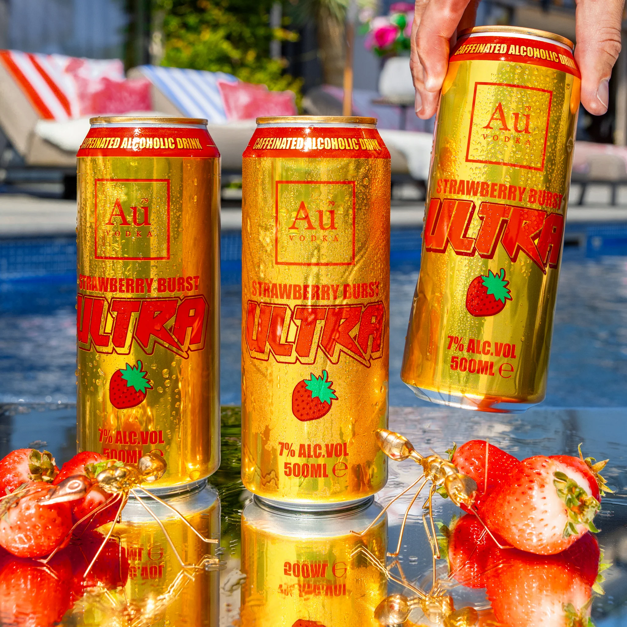 Au Vodka Strawberry Burst Ultra Cans - 12 Pack - Image 5