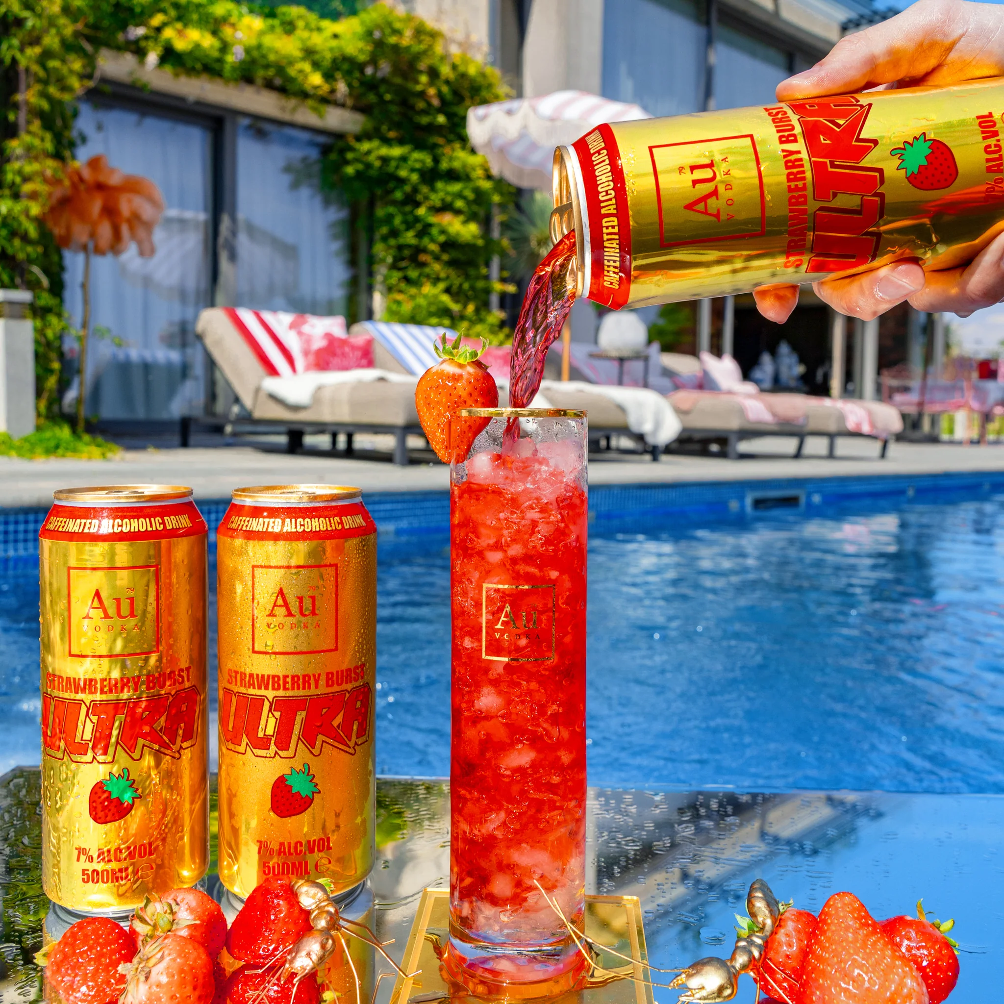 Au Vodka Strawberry Burst Ultra Cans - 12 Pack - Image 6