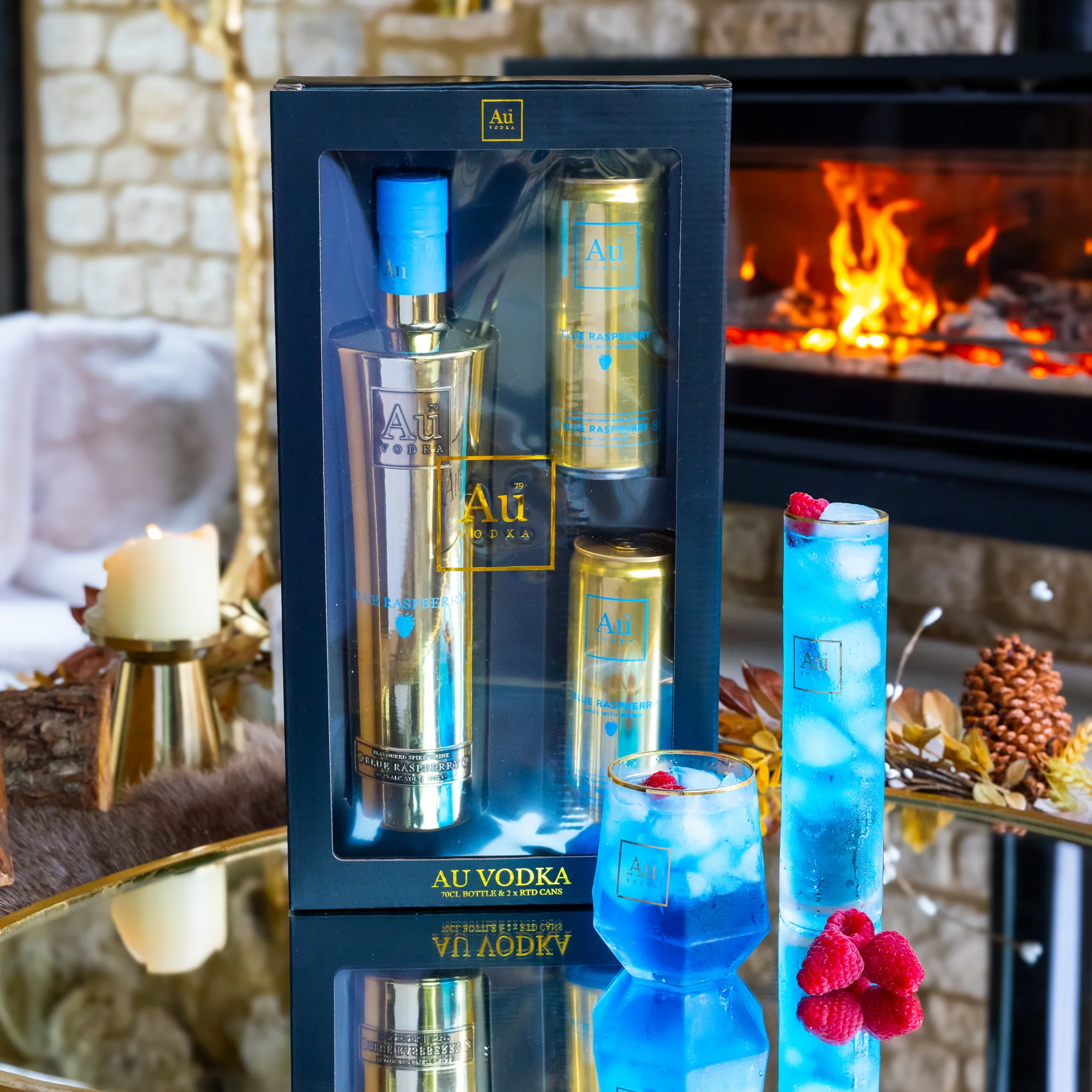 Au Vodka Signature Bottle & Cans Gift Set - Image 3