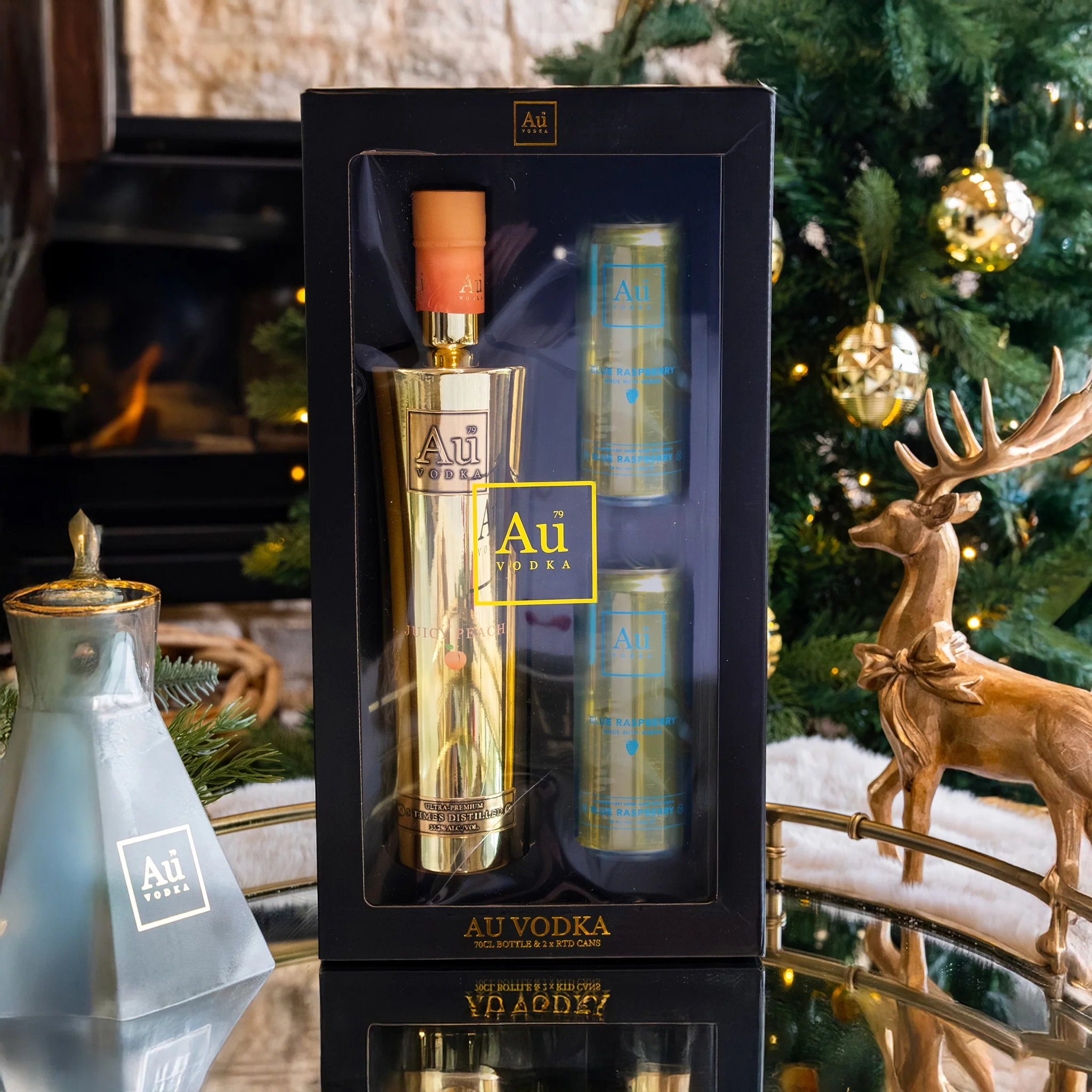 Au Vodka Signature Bottle & Cans Gift Set - Image 4