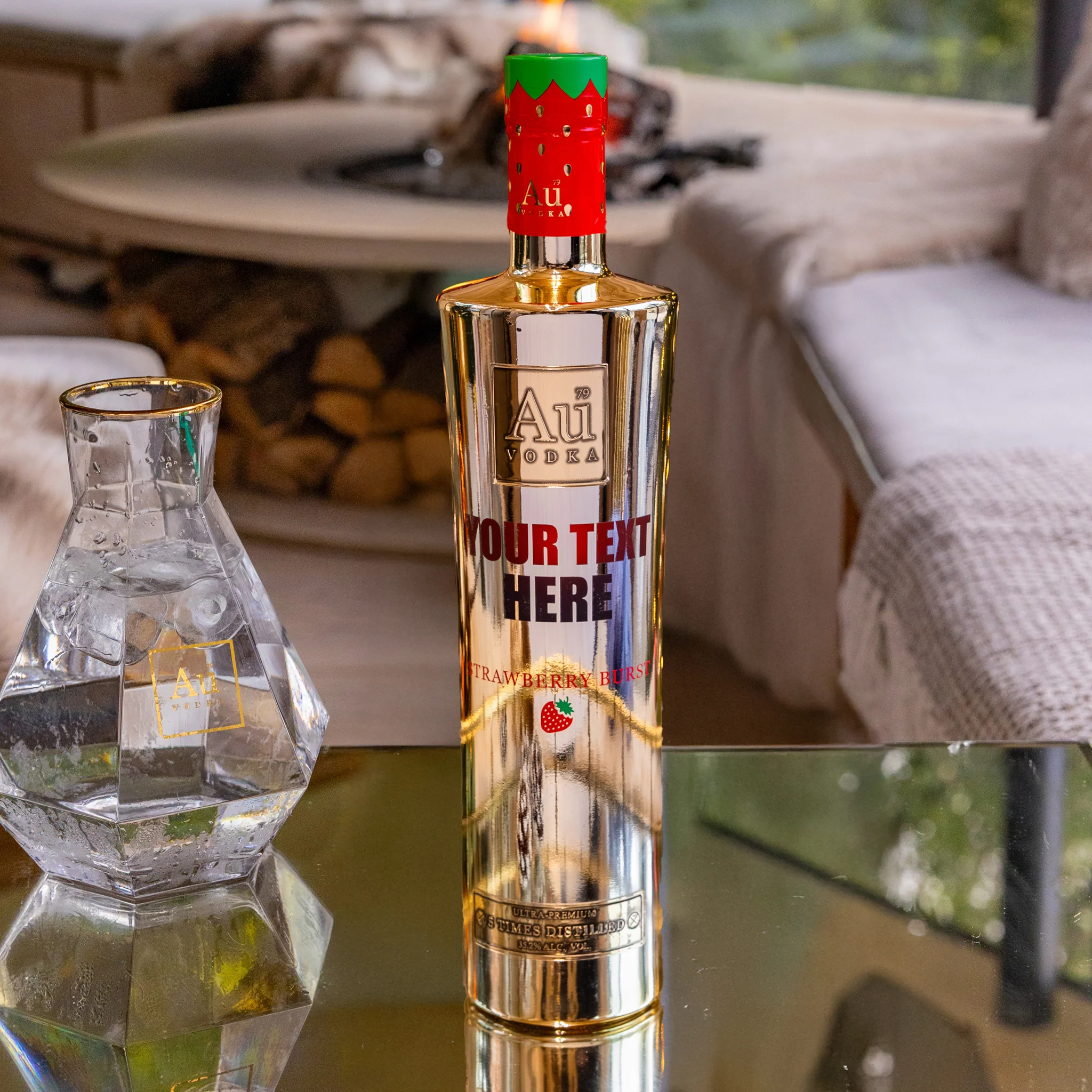 Engraved Au Vodka Strawberry Burst 70cl - Image 3